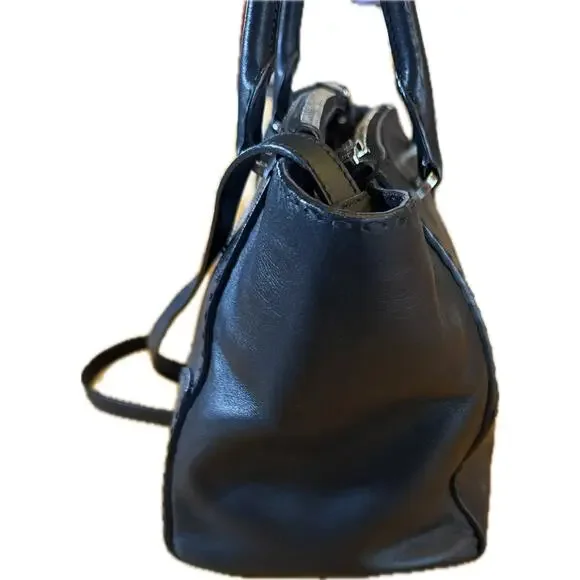 Prada Galleria Medium Satchel Tote Bag Black Double Zip Twin Pockets